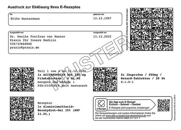 Musterschein E-Rezept