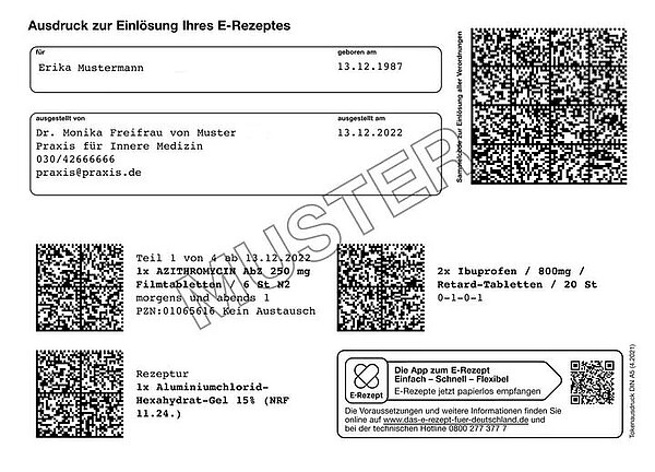 Musterschein E-Rezept