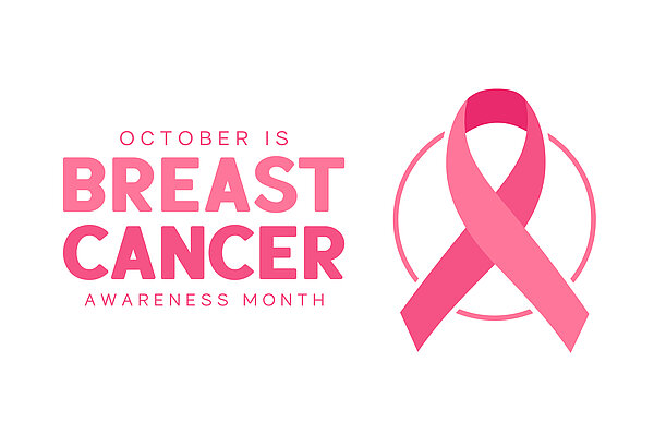 Bild mit folgender Aufschrift: "October is Breast Cancer Awareness Month"