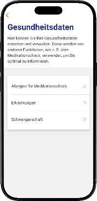 Screenshot aus der BKK VerbundPlus Onlinefiliale im Bereich Gesundheitsdaten.