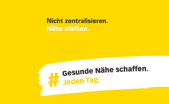 Logo der Kampagne "Gesund Nähe schaffen".